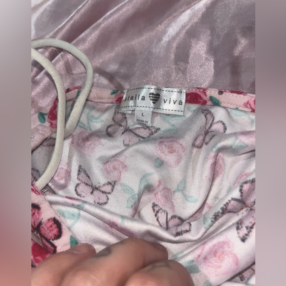 Two piece set butterflies and roses pink - Picture 4 of 5